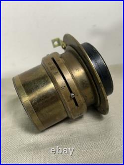Vtg Antique Early 1900s Brass Large Camera Lens