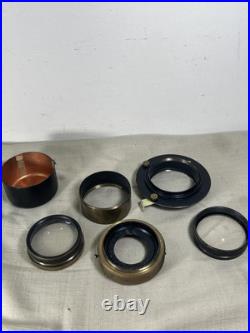 Vtg Antique Early 1900s Brass Large Camera Lens