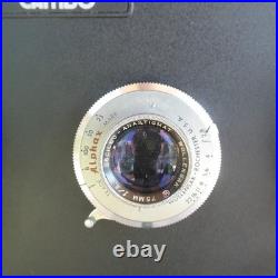 Vtg CAMBO 4x5 Rail Camera With Lens Holland Large format