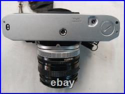 Vtg Canon AE-1 35mm Manual SLR Film Camera with 50mm 11.8 Lens + Accessories