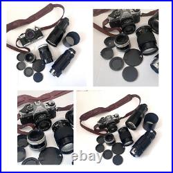 Vtg Canon AE-1 Program 35mm Manual SLR Film Camera with Lenses