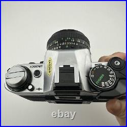 Vtg Canon AE-1 Program 35mm SLR Camera 50mm f/1.8 w Manuals Made Japan TESTED