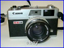 Vtg Canon Canonet QL17 GIII 35mm Rangefinder Film Camera with 40mm F1.7 Prime Lens