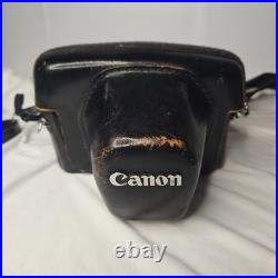 Vtg Canon FT QL 35mm SLR Film Camera with FL 50mm f1.8 + FD 28mm Lens TESTED Kit