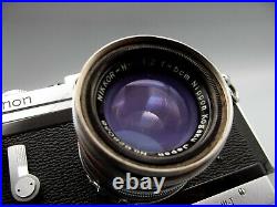 Vtg Canon VI-T 35mm Film Rangefinder Camera with 50mm 12 Nikkor Lens