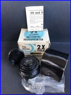 Vtg NOS Sigma Telemax 2X Teleconverter Photo Lens For Konica Cameras with Box/Case