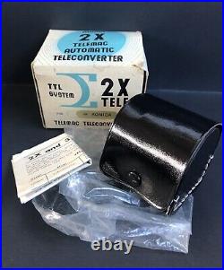 Vtg NOS Sigma Telemax 2X Teleconverter Photo Lens For Konica Cameras with Box/Case