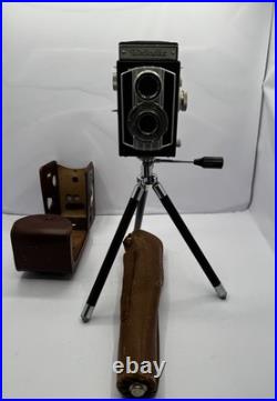 Weltaflex TLR Camera Meritar 75mm f3.5 Prontor SVS with Case & Secord Tripod READ