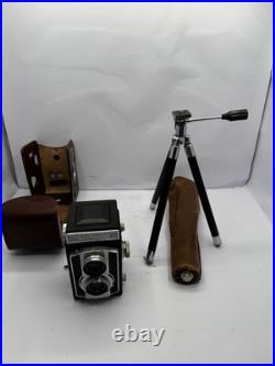 Weltaflex TLR Camera Meritar 75mm f3.5 Prontor SVS with Case & Secord Tripod READ