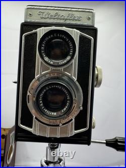 Weltaflex TLR Camera Meritar 75mm f3.5 Prontor SVS with Case & Secord Tripod READ