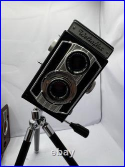 Weltaflex TLR Camera Meritar 75mm f3.5 Prontor SVS with Case & Secord Tripod READ