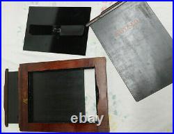 Wet Plate Collodion 5X7 View Camera with Red Bellows and Conley Lens NICE