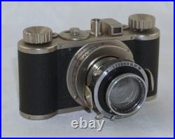 Wirgin Edinex with Xenon f2 5cm Lens Pre-War Nickel Plated Camera RARE