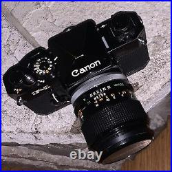 Working Canon F-1 Vintage 35mm SLR Film Camera 50mm 13.5 S. S. C. Lens #507233