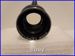 Working Leica IIIC Camera Summitar 5cm 50mm F12, original lens cap and case