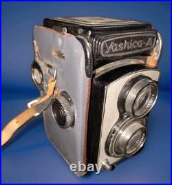 Yashica-A Camera? Yashikor 13.5 80mm lens Vintage W Leather Case 6×6
