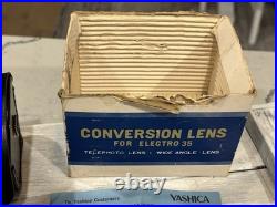 Yashica Electro 35 Wide Angle & Telephoto Conversion Lens Set with Box Vintage