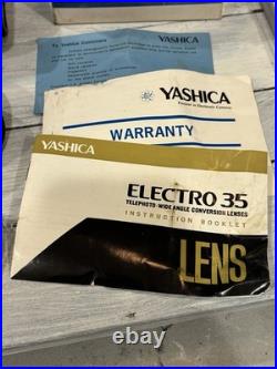 Yashica Electro 35 Wide Angle & Telephoto Conversion Lens Set with Box Vintage