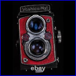 Yashica Mat CLAd Vintage Camera Custom Red Leatherette