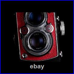 Yashica Mat CLAd Vintage Camera Custom Red Leatherette