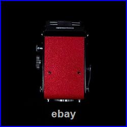 Yashica Mat CLAd Vintage Camera Custom Red Leatherette