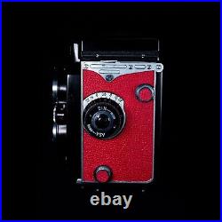 Yashica Mat CLAd Vintage Camera Custom Red Leatherette