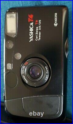 Yashica T4 D 35mm Camera Zeiss 3.5 / 35mm Lens Vintage
