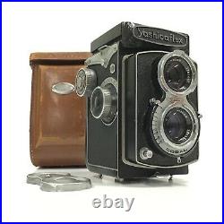 Yashica Yashicaflex Model C TLR 6x6 Film Camera Yashikor 80mm f/3.5 Lens GOOD