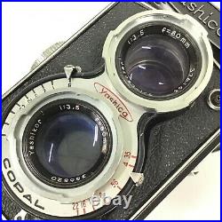 Yashica Yashicaflex Model C TLR 6x6 Film Camera Yashikor 80mm f/3.5 Lens GOOD