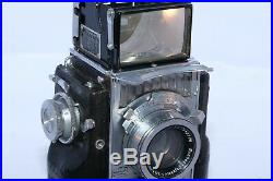 Zeiss Contaflex TLR 35mm camera. CZJ Tessar 5cm f2.8 lens. Original Case. Workin