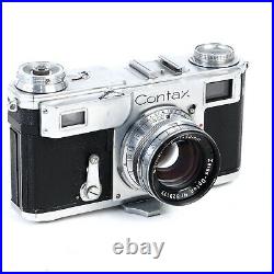 Zeiss Ikon Contax II Rangefinder Camera with Opton Sonnar 50mm f2 Red T Lens