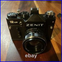 Zenit 12 XP 35mm SLR Film Camera Black with Helios-44M-4 Lens, Case