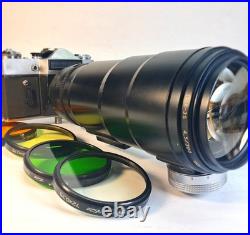 Zenit ES PhotoSniper 35mm SLR Camera + TAIR-3S 300mm f/4.5 Lens Kit. Vintage