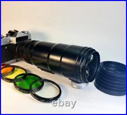 Zenit ES PhotoSniper 35mm SLR Camera + TAIR-3S 300mm f/4.5 Lens Kit. Vintage