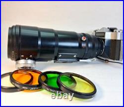 Zenit ES PhotoSniper 35mm SLR Camera + TAIR-3S 300mm f/4.5 Lens Kit. Vintage