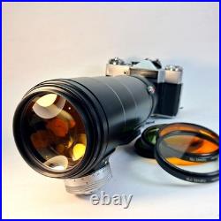 Zenit ES PhotoSniper 35mm SLR Camera + TAIR-3S 300mm f/4.5 Lens Kit. Vintage